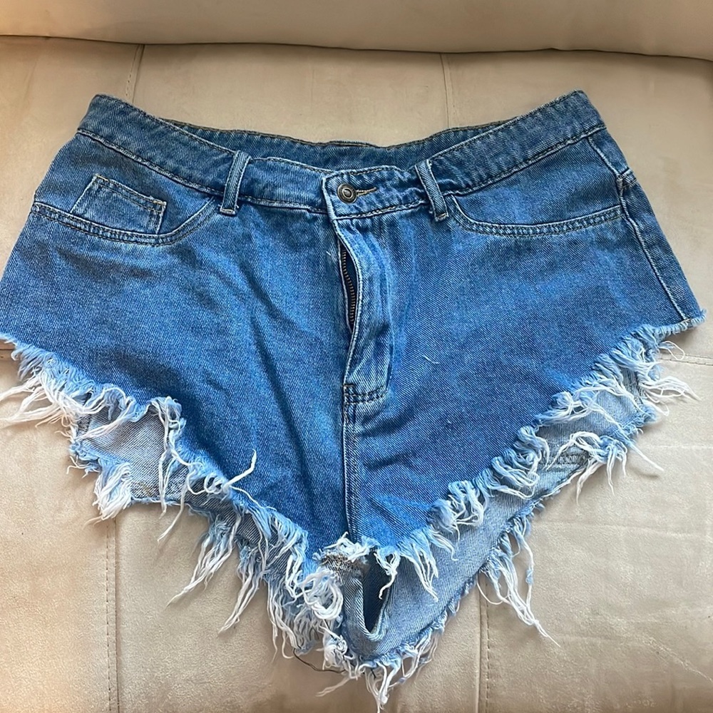 Denim cut off shorts